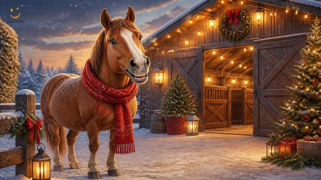 Funny Christmas horse puns and holiday jokes