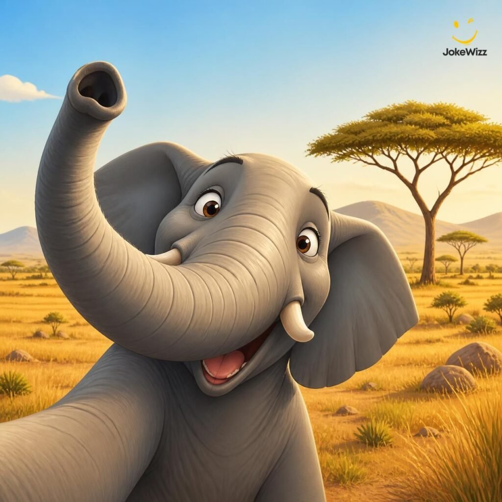 Elephant taking a selfie on safari