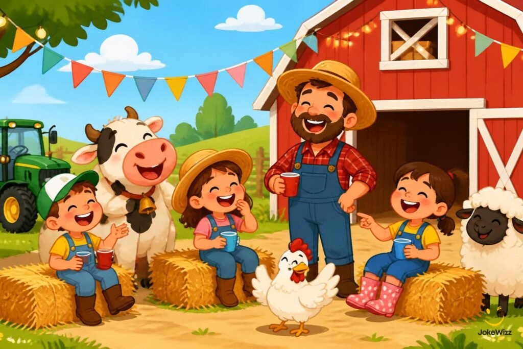 Funny farmer jokes for parties with friends and farm animals