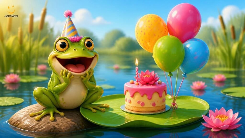 Funny frog birthday jokes and puns