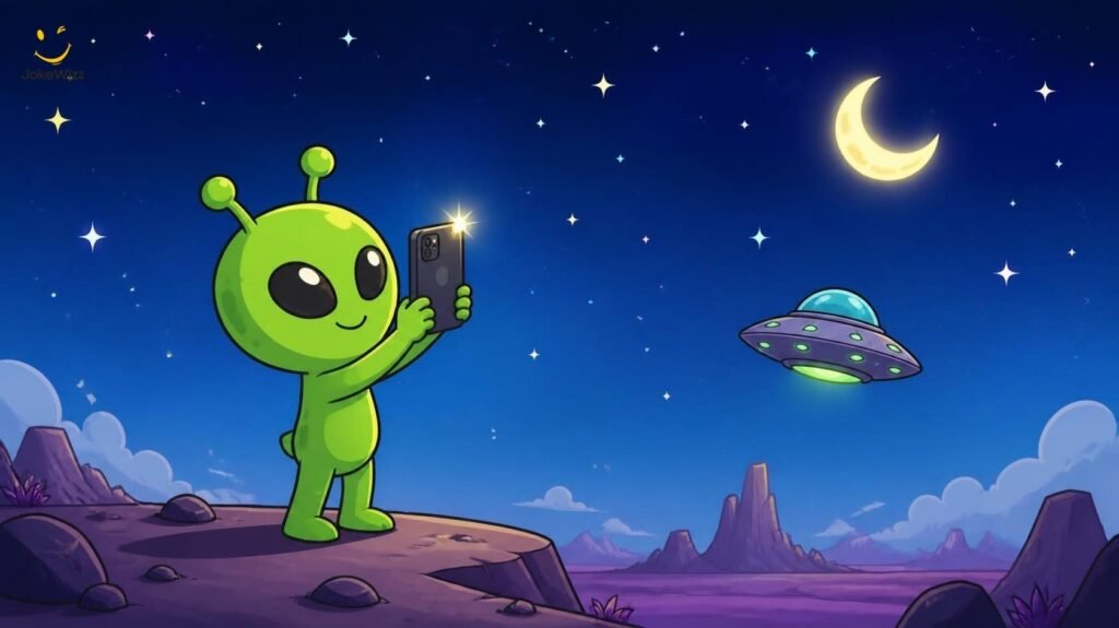 Funny alien puns for Instagram captions and bios