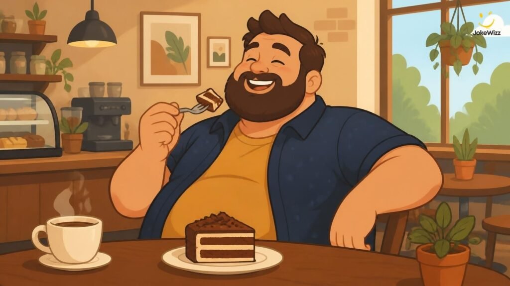 Body-positive fat jokes about confidence and happiness
