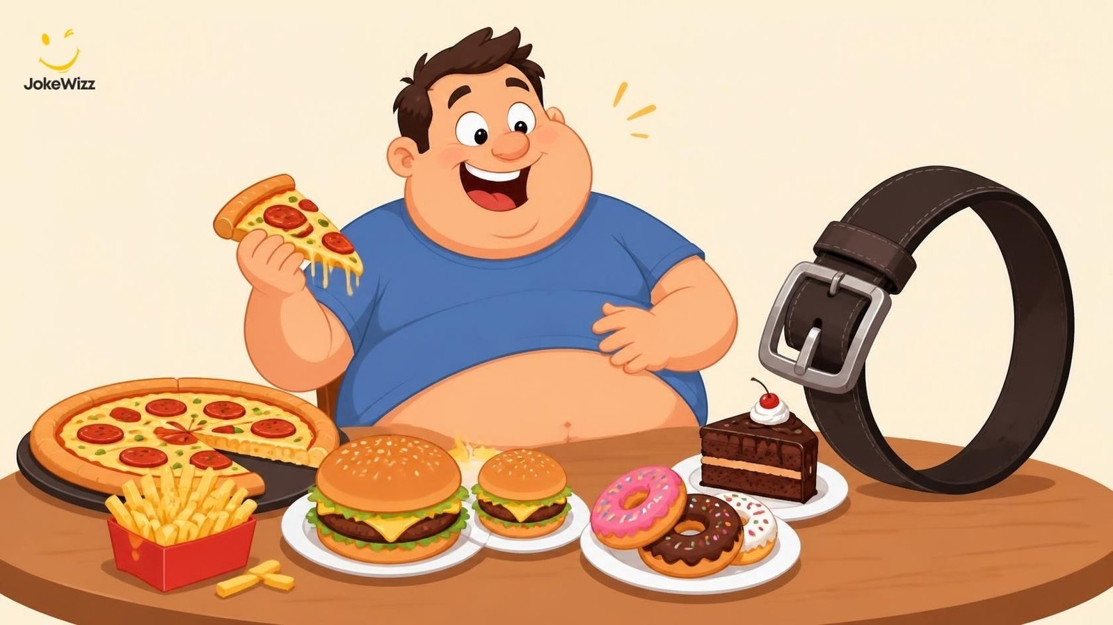Funny fat jokes and puns about food and everyday life