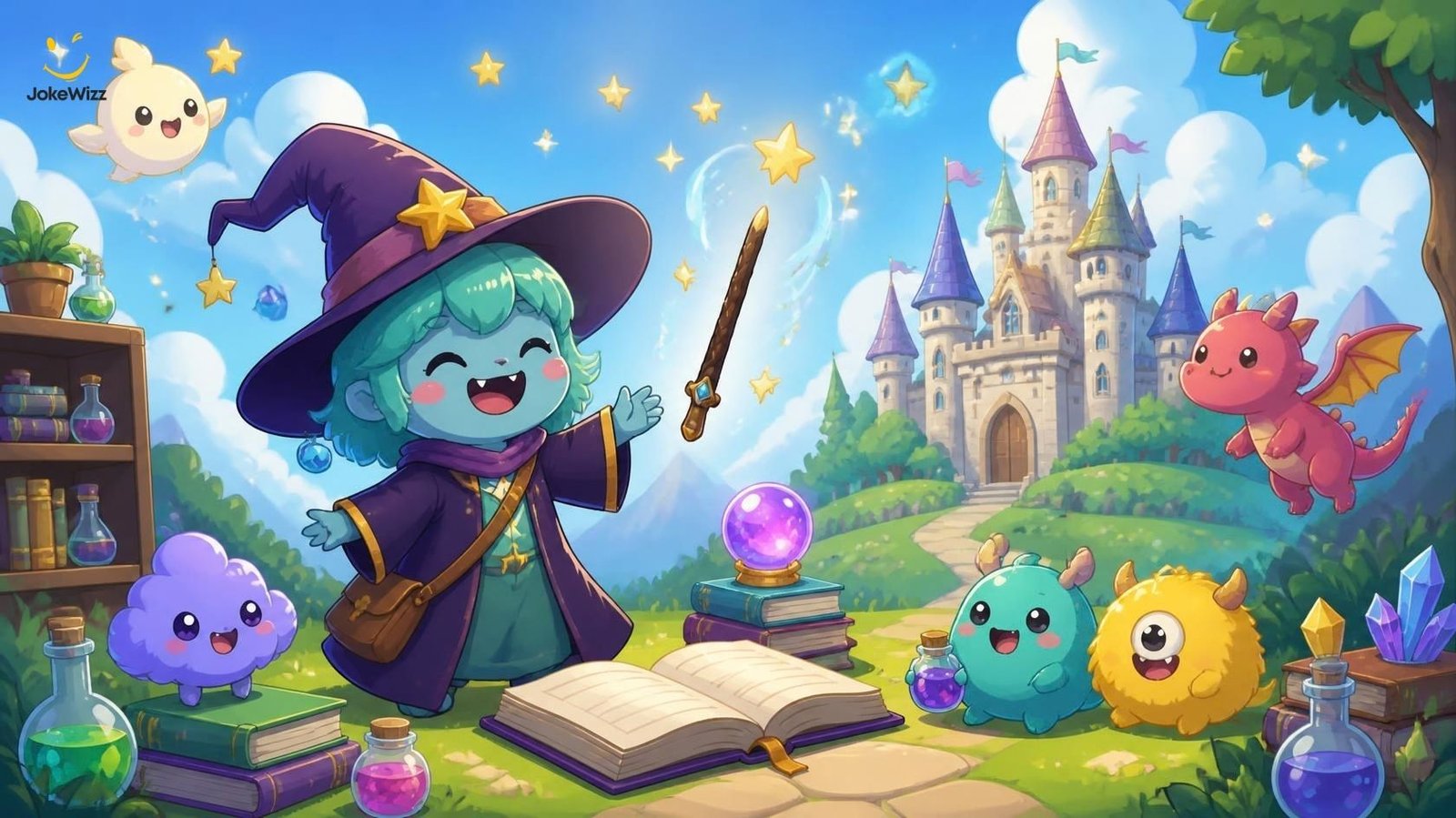 Funny Harry Potter jokes and puns with magical wizard-themed characters