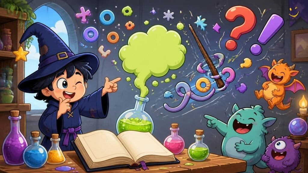 Funny Harry Potter puns with playful magical objects