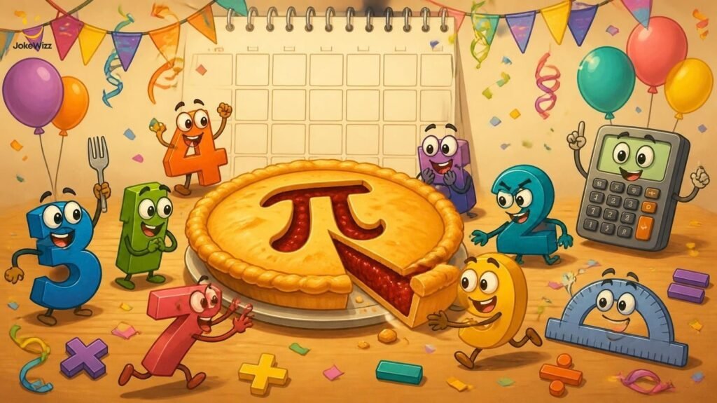 Funny Pi jokes and puns with pie and playful numbers