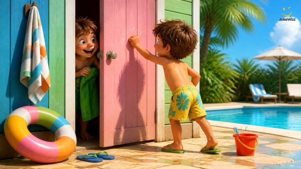 Funny summer knock knock jokes by the pool