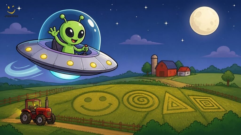 Funny UFO puns and alien jokes about outer space