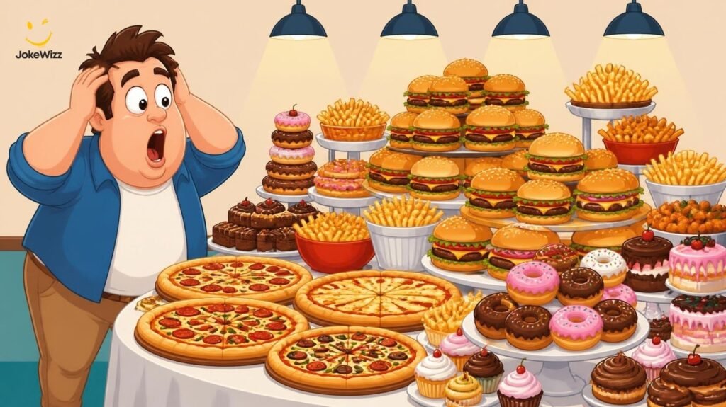 Funny yo mama so fat jokes with exaggerated food humor